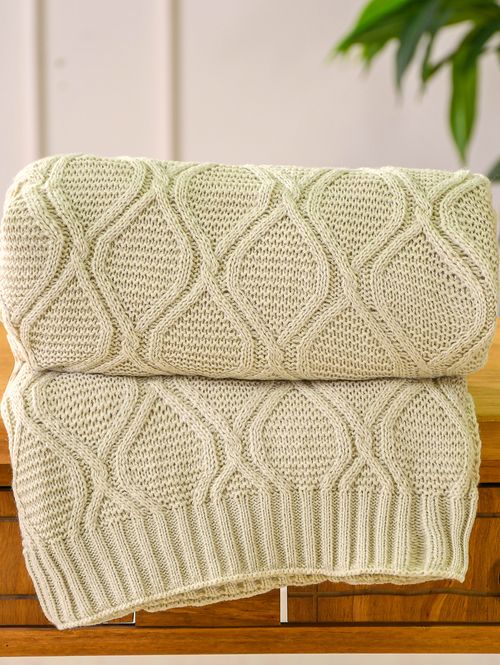 Manta Para Sofá Refine Tricot OFF WHITE