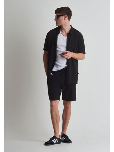 Bermuda algodão com textura