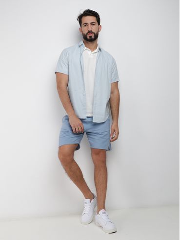 Bermuda Viscolinho Masculina AZUL