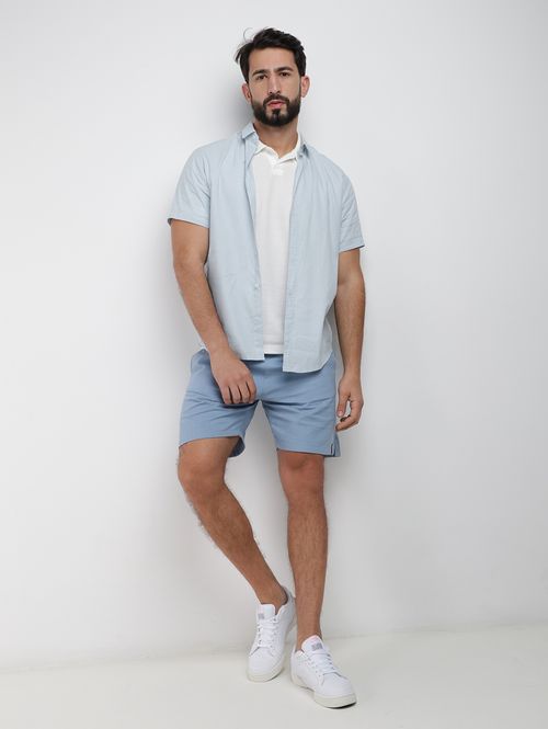 Bermuda Viscolinho Masculina AZUL