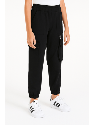 Calça Jogger Juvenil Para Menina - PRETO