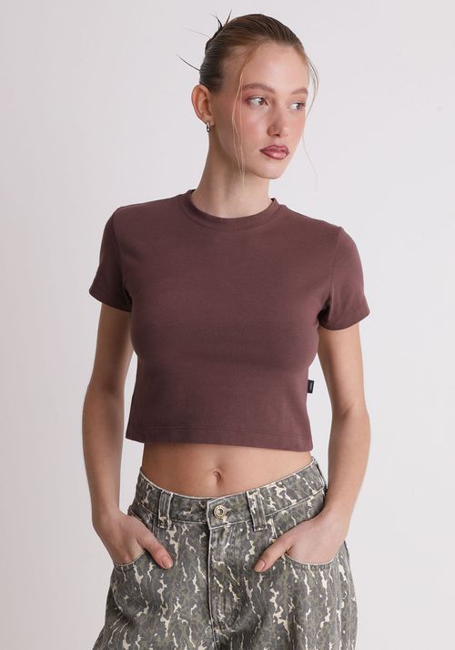 Blusa baby look em cotton