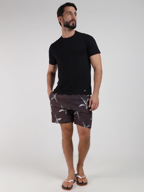Calção Estampado Masculino PRETO