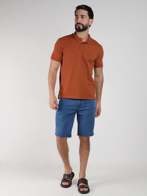 Polo Manga Curta Masculina MARROM