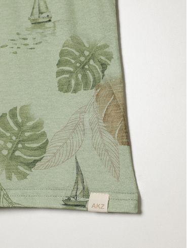 Conjunto Curto Estampado Infantil Para Menino - VERDE