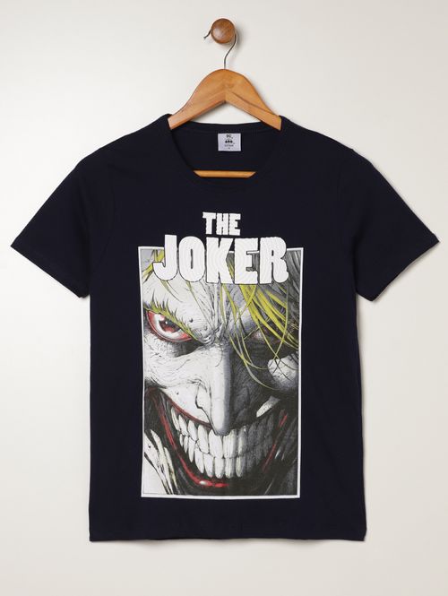 Camiseta Manga Curta Juvenil Para Menino - MARINHO