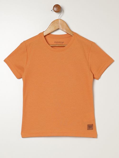 Camiseta Malha Honey Infantil Para Menino - SALMAO