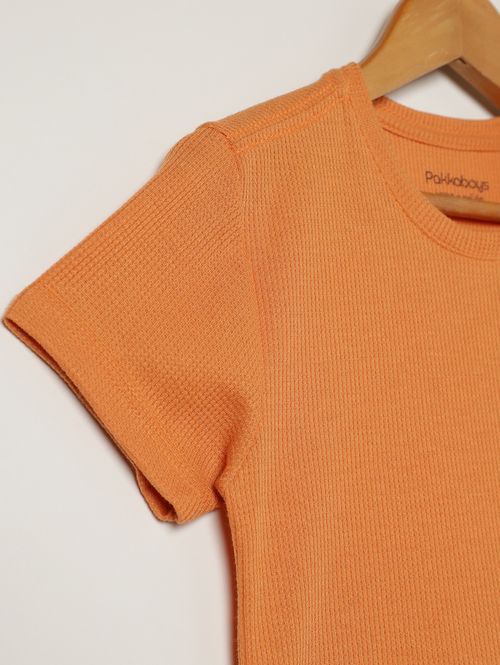 Camiseta Malha Honey Infantil Para Menino - SALMAO