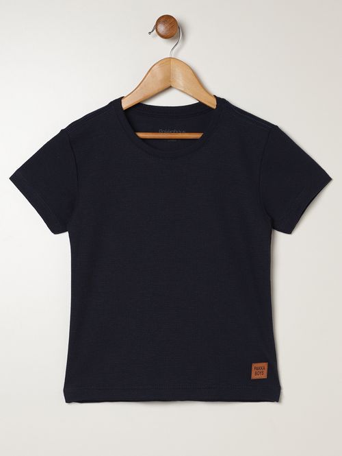 Camiseta Malha Honey Infantil Para Menino - MARINHO