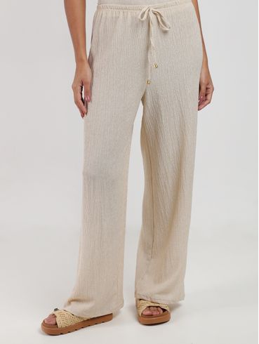 Calça Malha Pantalona Autentique Feminina AREIA