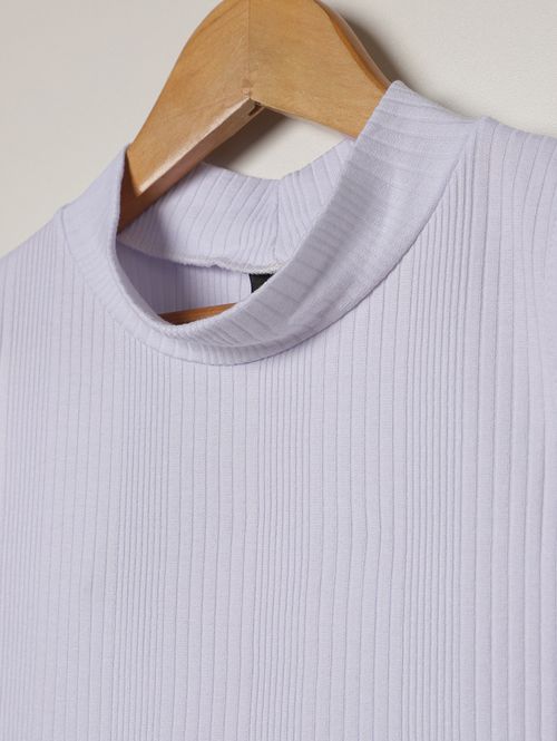 Blusa Canelada Regata Juvenil Para Menina - BRANCO