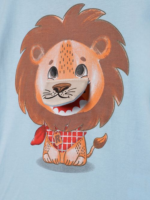 Camiseta Manga Curta Infantil Para Menino - AZUL