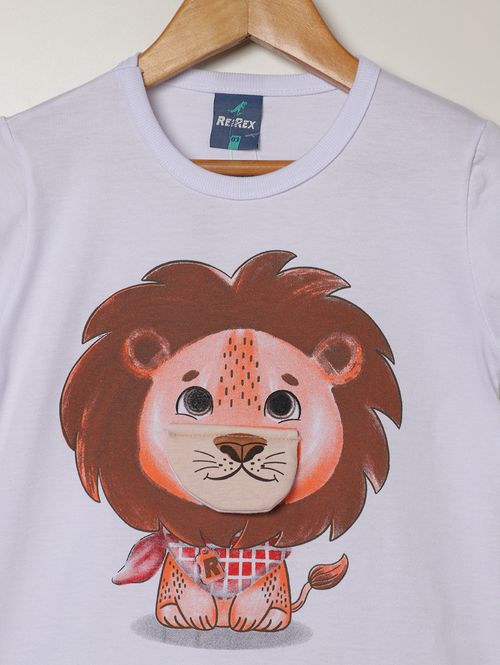 Camiseta Manga Curta Infantil Para Menino - BRANCO