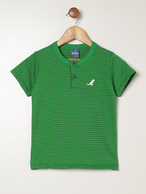 Camiseta Manga Curta Infantil Para Menino - VERDE