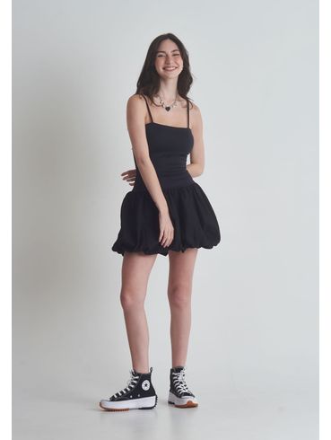 Vestido balonê com alças