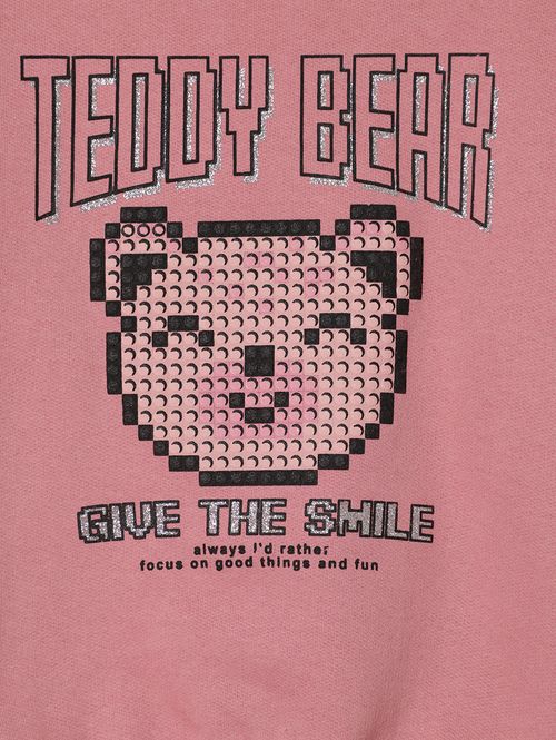 Moletom Brilhoso Infantil Para Menina - ROSA