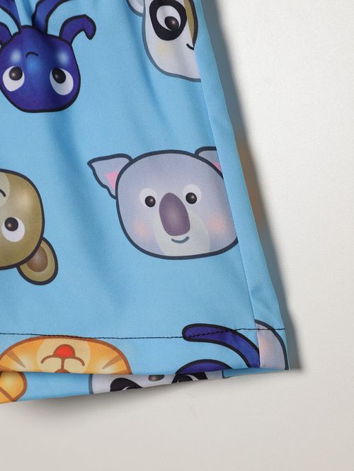 Bermuda Estampada Infantil Para Menino - AZUL