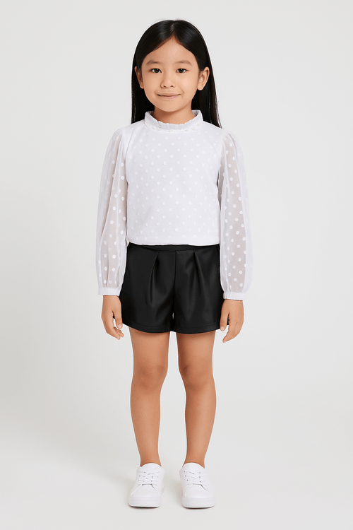 Conjunto Longo Infantil Para Menina - BRANCO