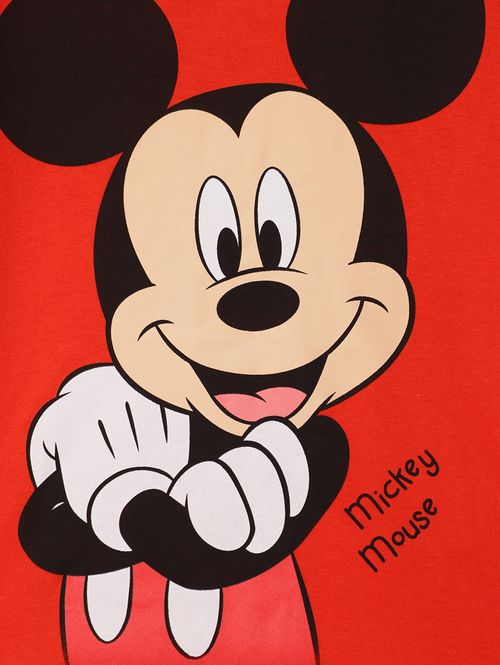 Camiseta Mickey Mouse Infantil Para Menino - LARANJA