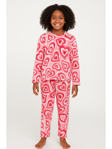 Pijama Longo Juvenil Para Menina - ROSA