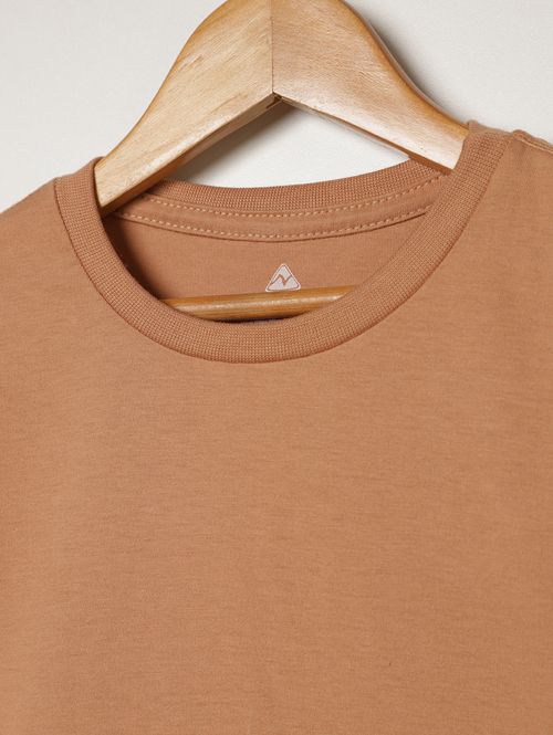 Camiseta Manga Curta Infantil Para Menino - NUDE