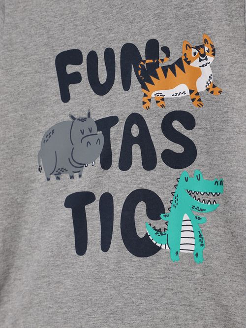 Camiseta Manga Curta Infantil Para Menino - MESCLA