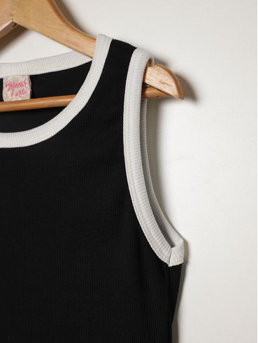 Blusa Regata Canelada Juvenil Para Menina - PRETO