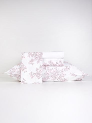 Jogo De Lençol Queen Duplo Florença 180 Fios Teka ROSA