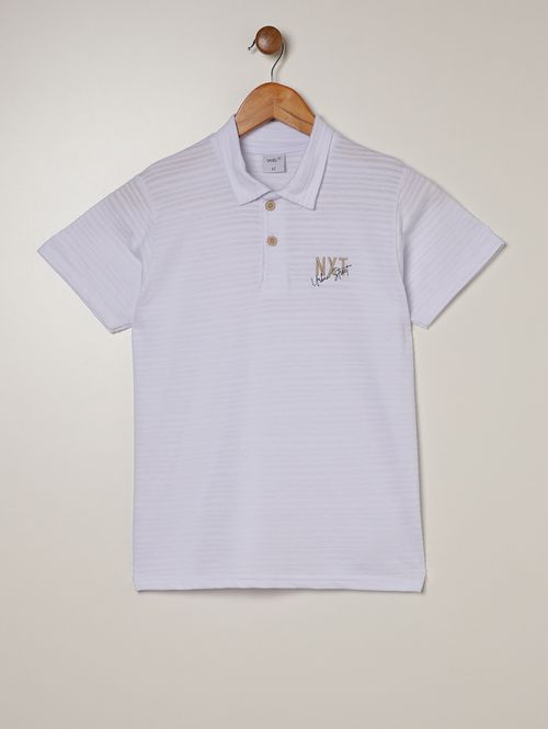 Polo Manga Curta Vels Juvenil Para Menino - BRANCO