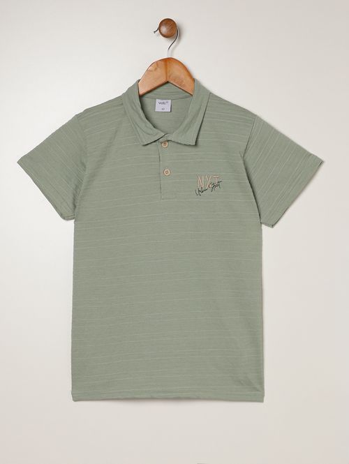 Polo Manga Curta Vels Juvenil Para Menino - VERDE