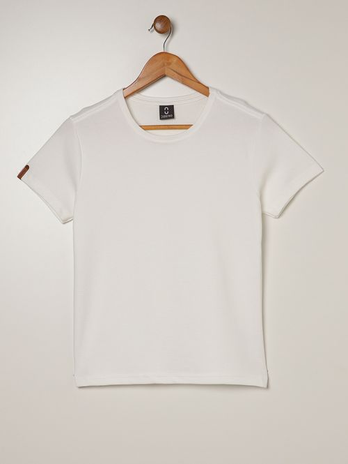 Camiseta Manga Curta Juvenil Para Menino - OFF WHITE