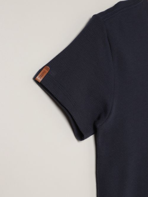 Camiseta Manga Curta Juvenil Para Menino - MARINHO