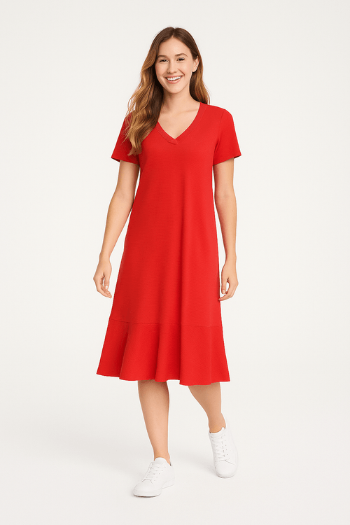 Vestido Midi Feminino VERMELHO