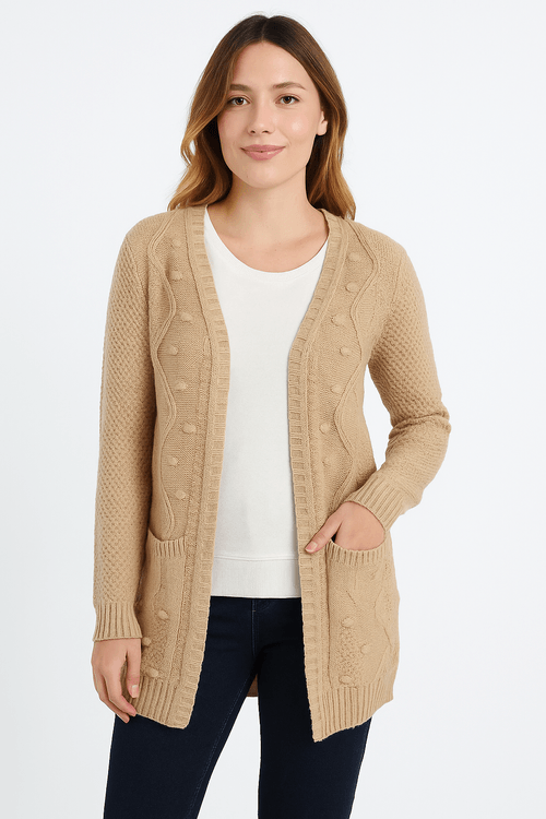 Casaco de Tricot Feminino AREIA