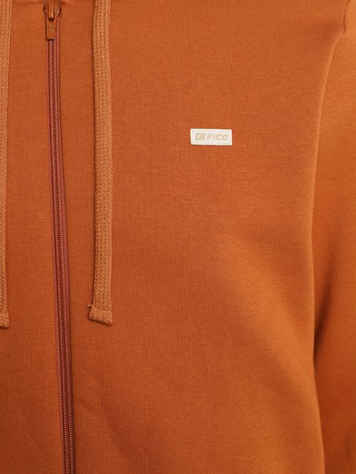 Jaqueta Moletom Com Capuz Masculina LARANJA