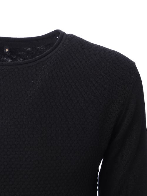 Suéter de Tricot Masculino PRETO