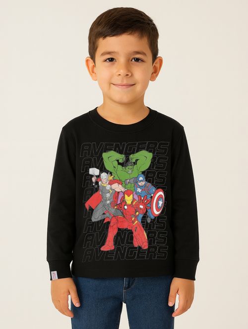 Camiseta Manga Longa Infantil Para Menino - PRETO