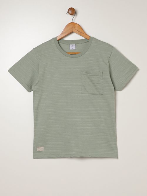 Camiseta Manga Curta Vels  Juvenil Para Menino - VERDE