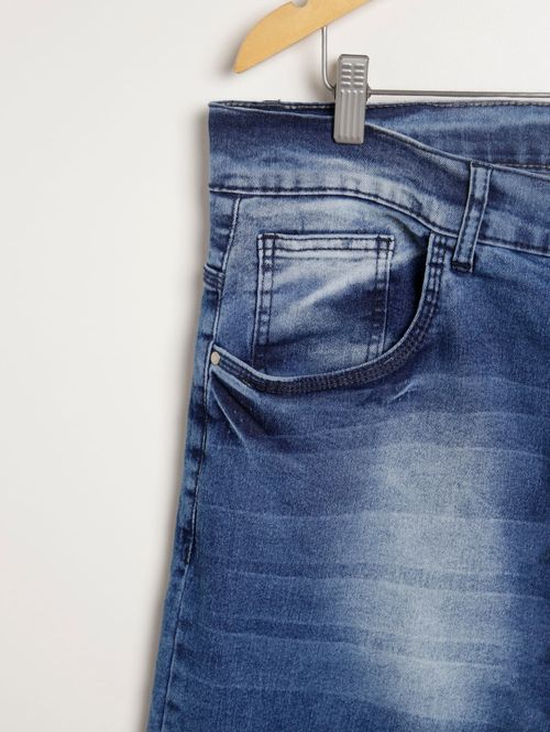 Calça Jeans Slim Plus Size Masculina AZUL