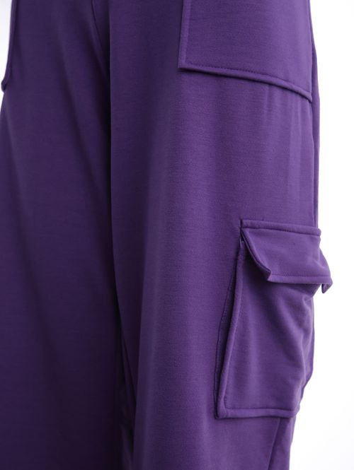 Calça Moletinho Wide Leg Feminina ROXO