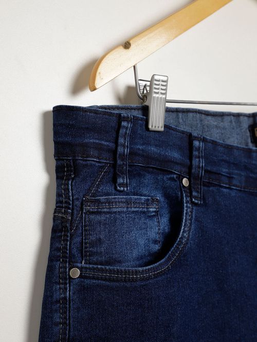 Bermuda Jeans Plus Size Masculino AZUL